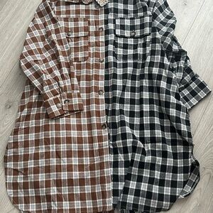 Dressed In Lala Fall Flannel Dress L/XL